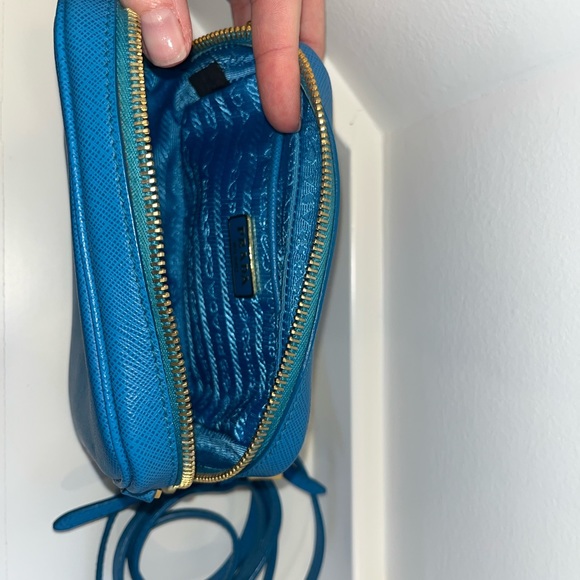 Cerulean / Turquoise blue PRADA mini crossbody - Picture 10 of 13
